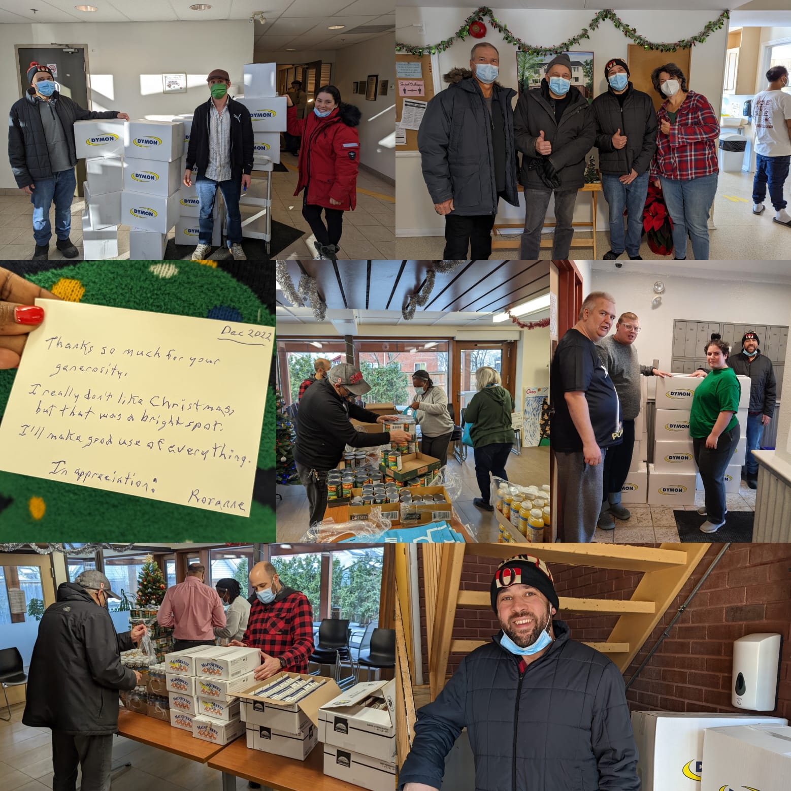 Collage of Tannis family christmas drive